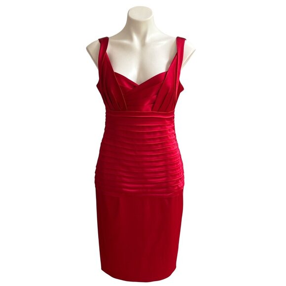 Calvin Klein Dresses & Skirts - Calvin Klein Red Sleeveless Pleated Sheath Dress, Women's Size 10
